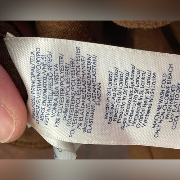 Chaps ladies size 12 faux suede A-line zip up skirt-EUC-Fall Brown Gorgeous‎ - Picture 9 of 13